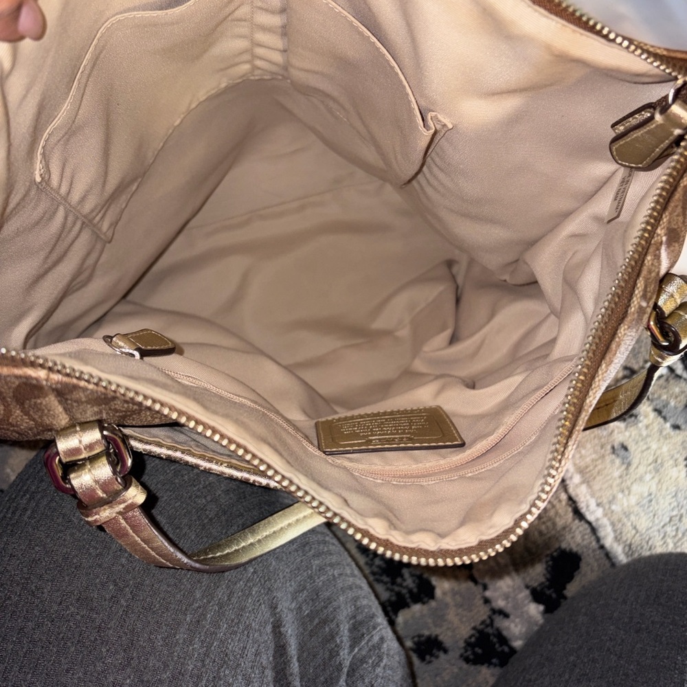 Coach Brown Signature Tote Bag - Picture 7 of 9